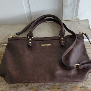 Wrangler Dark Brown Large Shoulder Bag